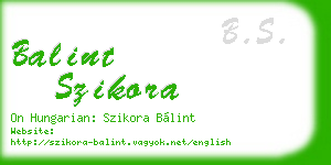balint szikora business card